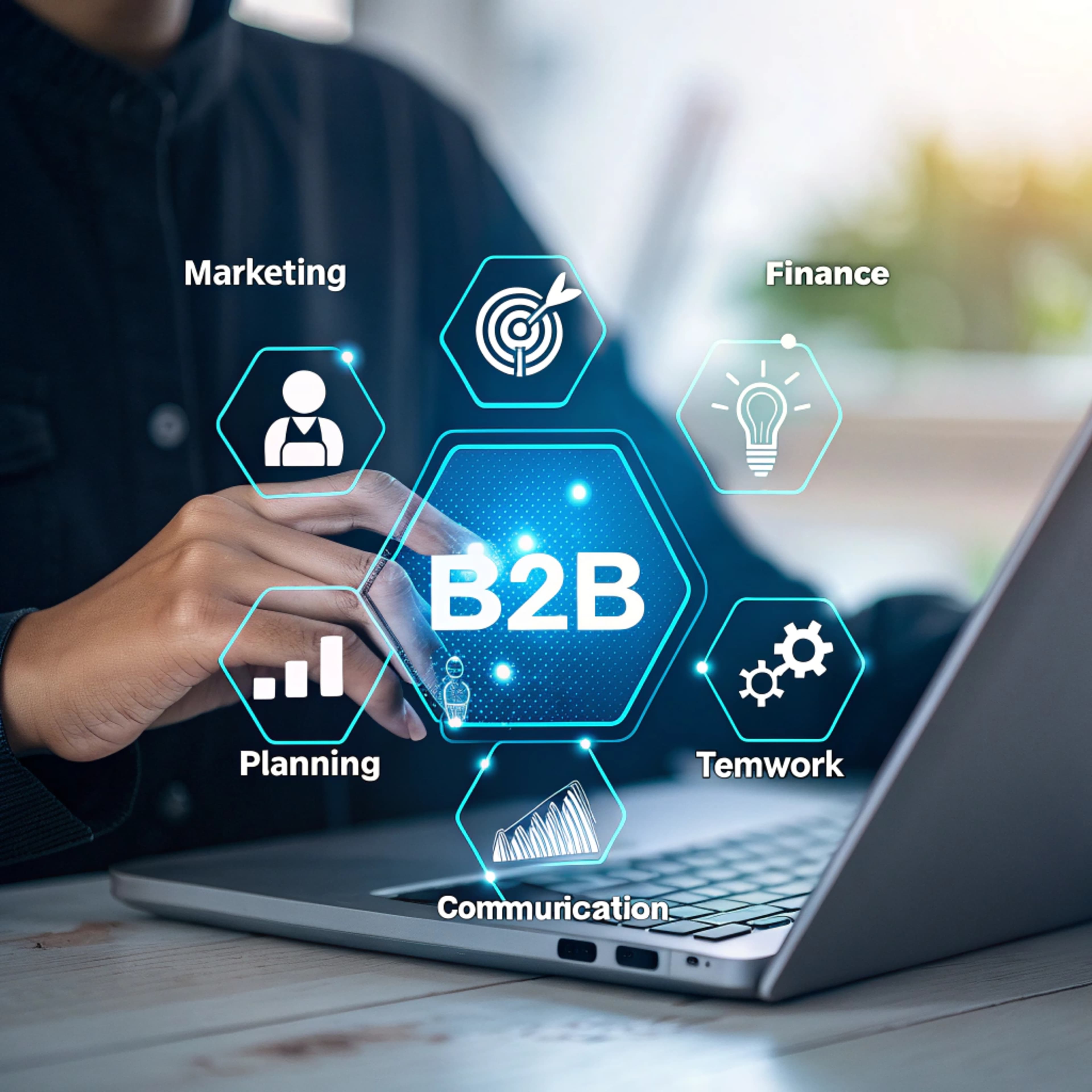 B2B and SaaS digital marketing illustration
